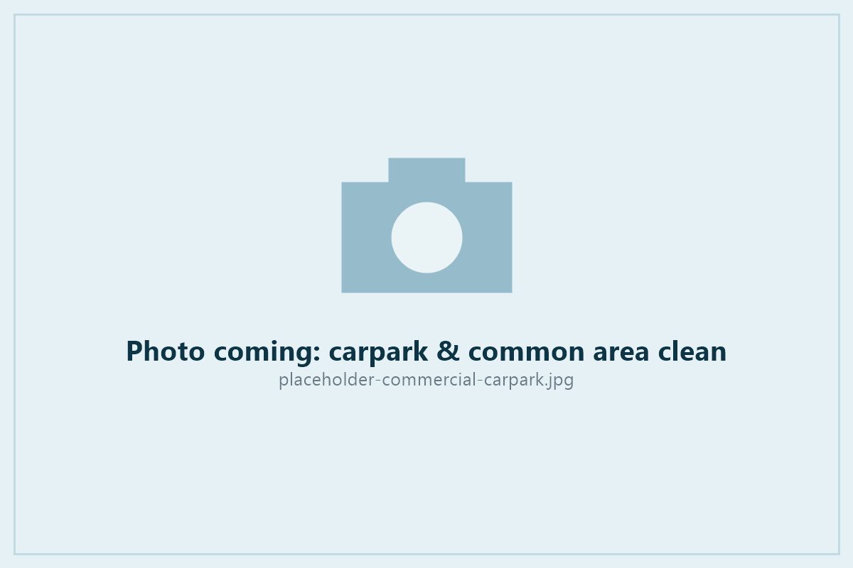 Carpark and common area cleaning at a Tauranga commercial property