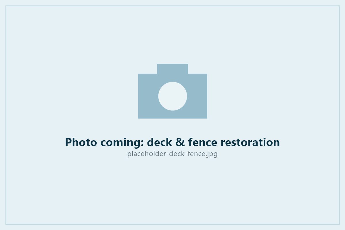 Deck and fence cleaning at a Tauranga home